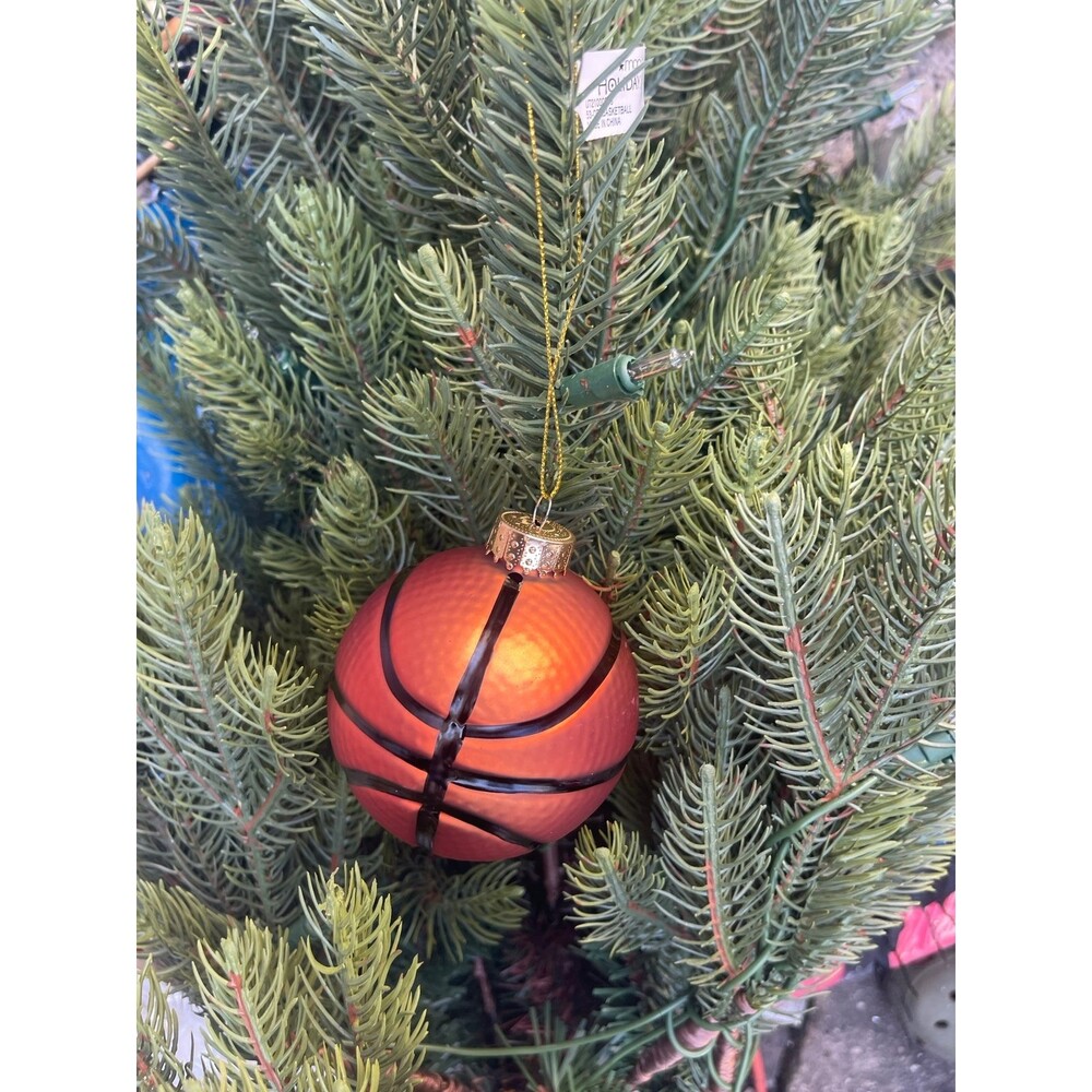 Holiday lane Christmas Ornament Sports Fan Hobbies Glass Basketball